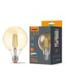 Ampoule LED E27 7W dimmable - G95, verre ambre, Filament, 2200K, remplace 53W