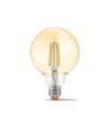 Ampoule LED E27 7W dimmable - G95, verre ambre, Filament, 2200K, remplace 53W