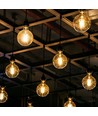 Ampoule LED E27 7W dimmable - G95, verre ambre, Filament, 2200K, remplace 53W