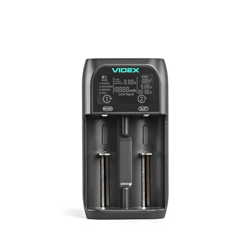 Chargeur de batterie universel avec écran LCD - 2 canaux, USB-C, Ni-Mh/Li-Ion/LiFePO4, fonction powerbank