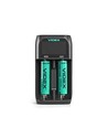 Chargeur de batterie universel avec écran LCD - 2 canaux, USB-C, Ni-Mh/Li-Ion/LiFePO4, fonction powerbank