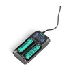 Chargeur de batterie universel avec écran LCD - 2 canaux, USB-C, Ni-Mh/Li-Ion/LiFePO4, fonction powerbank