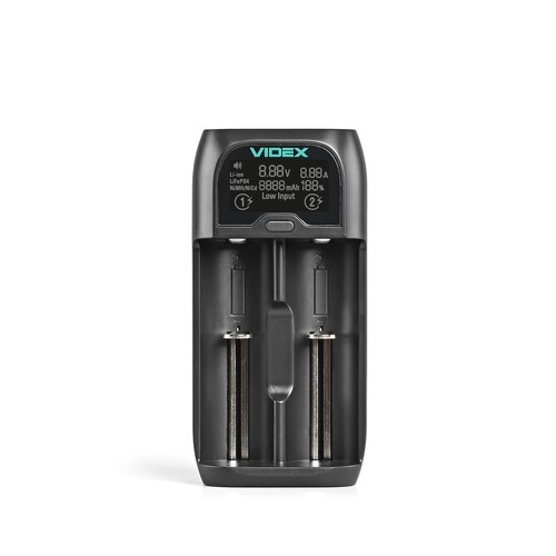 Chargeur de batterie universel USB-C - écran LCD, 2 canaux, pour Li-ion/Ni-MH/LiFePO4, 5V/2A