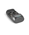 Chargeur de batterie universel USB-C - écran LCD, 2 canaux, pour Li-ion/Ni-MH/LiFePO4, 5V/2A