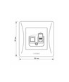 Prise réseau Binera CAT6 - RJ45, IP20, noir graphite, 86x86 mm