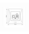 Prise informatique simple BINERA CAT6 - Blanc, RJ45, encastrable, IP20