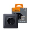 Prise schuko simple - noire
