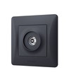 Prise TV Videx BINERA - Noir graphite, IP20, 5-862 MHz, 75 Ω