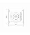 Prise TV Videx BINERA - Noir graphite, IP20, 5-862 MHz, 75 Ω