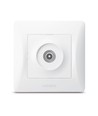 Prise TV Videx Binera blanche - Complète, 1 sortie, IP20 intérieur