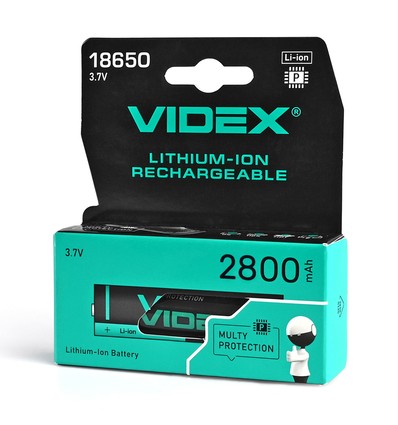 Batterie Lithium-ion rechargeable - 18650-P 2800mAh, avec protection thermique