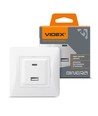 Prise Binera avec USB-A + USB-C PD20W - Blanc, encastrable, 16A, IP20
