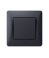 Interrupteur inverseur 1 pôle BINERA, noir graphite - 10A, IP20, encastrable, 86x86mm
