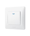 Interrupteur à 1 canal avec voyant lumineux - 86x86mm, IP20, blanc