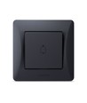 Bouton de sonnette – 86x86mm, IP20, noir
