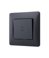 Bouton de sonnette – 86x86mm, IP20, noir