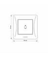 Bouton de sonnette – 86x86mm, IP20, noir