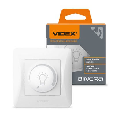 LED variateur rotatif pour boîte européenne - Max 200W, blanc