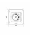 LED variateur rotatif pour boîte européenne - Max 200W, blanc