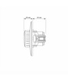LED variateur rotatif pour boîte européenne - Max 200W, blanc