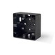 BINERA Boîtier saillie 1 module pour prise/interrupteur - 86x86x45 mm, IP20, noir graphite