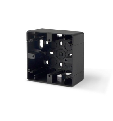 BINERA Boîtier saillie 1 module pour prise/interrupteur - 86x86x45 mm, IP20, noir graphite