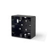 BINERA Boîtier saillie 1 module pour prise/interrupteur - 86x86x45 mm, IP20, noir graphite