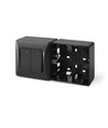 BINERA Boîtier saillie 1 module pour prise/interrupteur - 86x86x45 mm, IP20, noir graphite