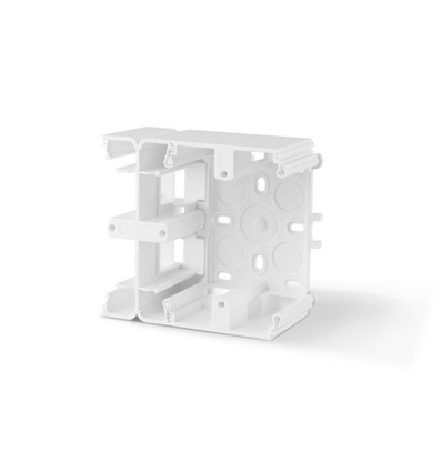BINERA Boîtier saillie pour prise/interrupteur - Blanc, IP20, 93x86x45mm, montage en saillie