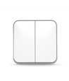Interrupteur en saillie 2 canaux - 68x68mm, IP20, blanc