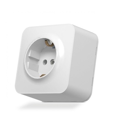 Prise Schuko - montage en surface, simple, IP20, blanc