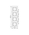 Videx Binera plaque 4 postes verticale - Blanc, IP20, pour prises et interrupteurs