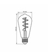 Ampoule LED E27 4W ST64 filament - Verre graphite, 1800K-2100K, dimmable, flicker free