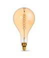 Ampoule LED E27 8W dimmable - PS160, filament spirale, verre ambré, 1800K, 500lm