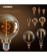 Ampoule LED E27 8W dimmable - PS160, filament spirale, verre ambré, 1800K, 500lm