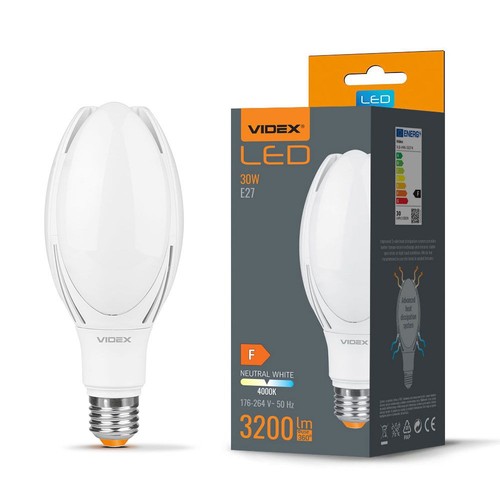 Ampoule LED E27 30W - 3200lm, 4000K, 330 degrés, industrielle, Ra80