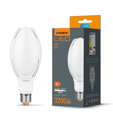 Ampoule LED E27 30W - 3200lm, 4000K, 330 degrés, industrielle, Ra80