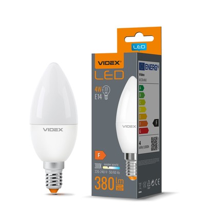 E14 4W LED Ampoule flamme - C37, 3000K, 380lm, remplace 33W