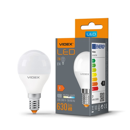 E14 7W LED Ampoule sphérique - G45, 4000K, 700lm, IP20 intérieur