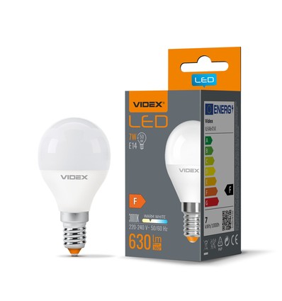 E14 7W LED Ampoule sphérique - G45, 700lm, 3000K, remplace 50W