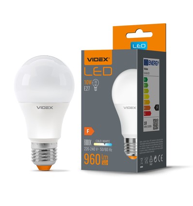 E27 10W LED Ampoule - A60, 960lm, 6000K, blanc froid, remplace 70W