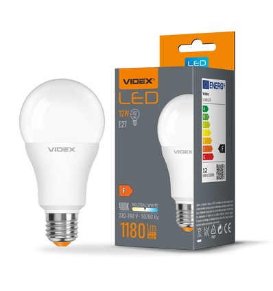 Ampoule LED E27 12W - A60, 1180lm, 4000K, flicker free, remplace 82W
