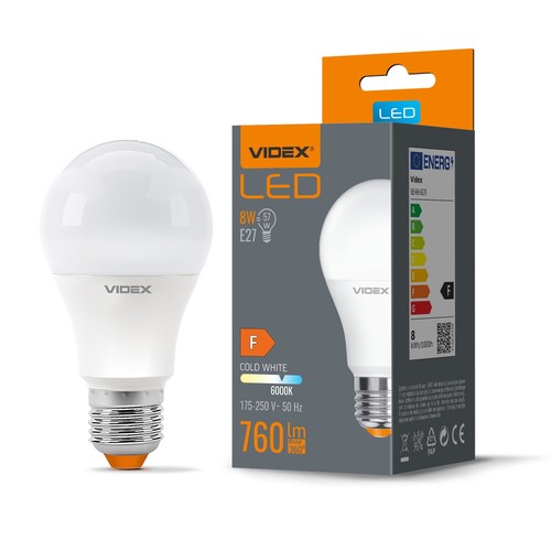 Ampoule LED E27 8W - A60, 760lm, 6000K blanc froid, flicker free