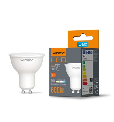 Spot LED GU10 7W - 600 lm, 120°, flicker free, 3000K