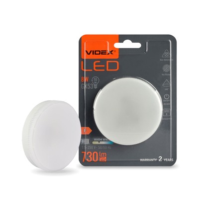 Ampoule LED GX53 8W - Blanc chaud