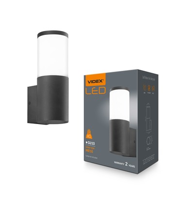 Applique murale GU10 pour façade - Noir, IP54 extérieur, aluminium, sans source lumineuse