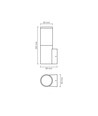 Applique murale GU10 pour façade - Noir, IP54 extérieur, aluminium, sans source lumineuse