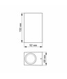 Applique murale double GU10 pour façade - IP54 extérieur, gris, éclairage haut/bas, aluminium, sans source lumineuse