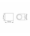 Applique murale de façade 3W - Noir, 180lm, 2700K, IP54 extérieur, aluminium
