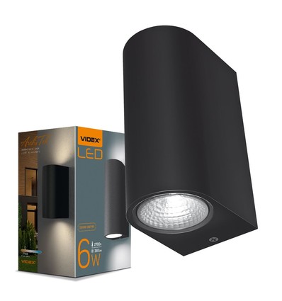 Applique murale LED 6W pour façade - IP54, 2700K, noir, 15cm de large, avec source lumineuse